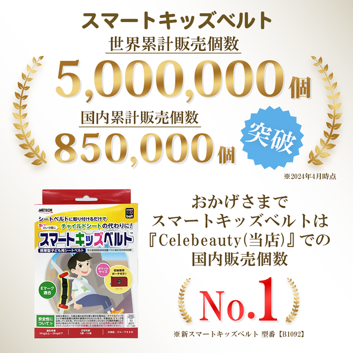 キッズベルト累計販売個数